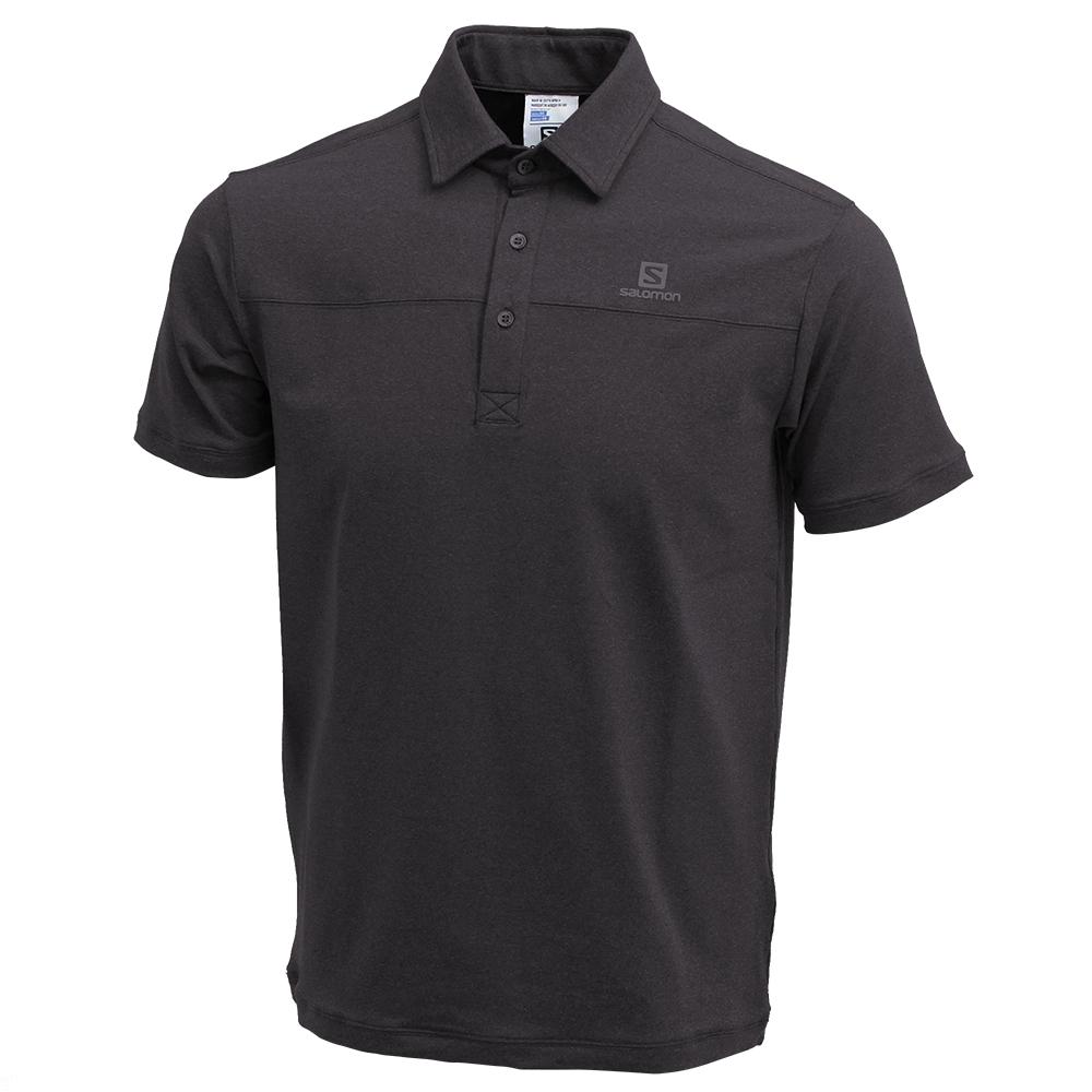 Camisetas Salomon Hombre Negras - Salomon Argentina CUSTOM SS POLO M,896543-JUY